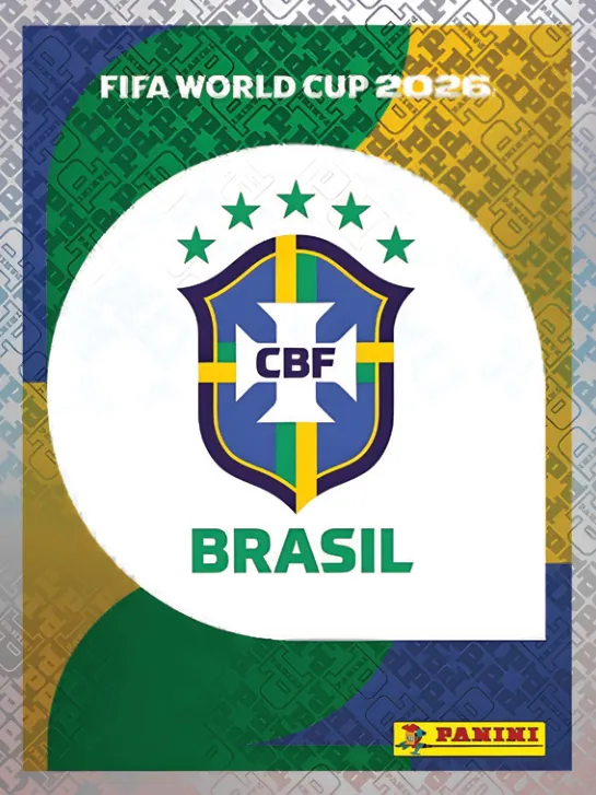 Figurinha do escudo brilhante do Brasil
